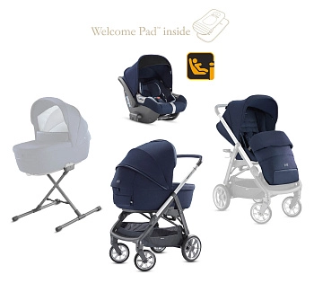 (не использовать)Коляска 3 в 1 Inglesina Aptica System Quattro (Portland Blu/Aptika Graphite)