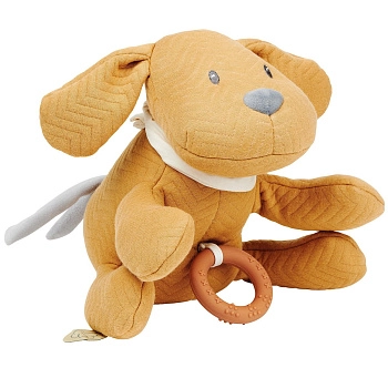 Игрушка мягкая музыкальная Nattou Musical Soft toy CHARLIE Собачка (карамель)