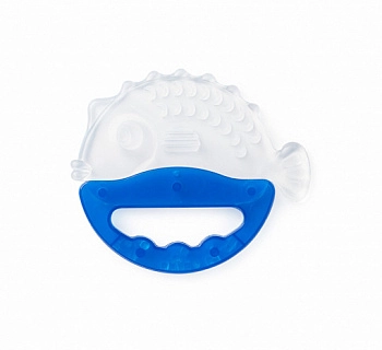 Прорезыватель-погремушка с ручкой Farlin (Рыбка синий)