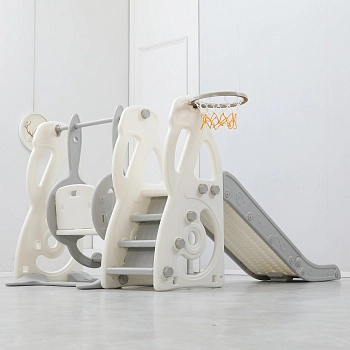 Горка с качелями UNIX Kids Music (Grey)