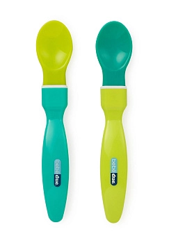 Набор силиконовых ложечек для начала прикорма Bebe Due 2 шт. в упак. С 4 месяцев. (салатовый-зеленый)