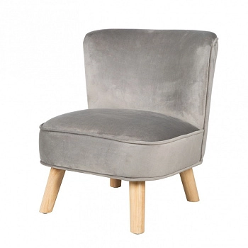 Детское велюровое кресло ROBA Lil Sofa (Серый)