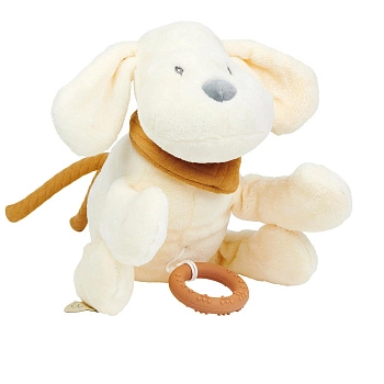 Игрушка мягкая музыкальная Nattou Musical Soft toy CHARLIE Собачка (ваниль)