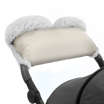 Муфта для рук на коляску Esspero Soft Fur Lux (Натуральная шерсть) (Beige)