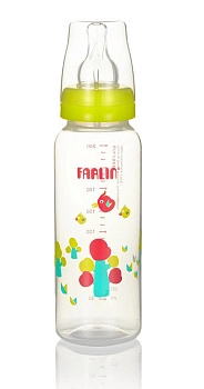 Полипропиленовая бутылочка для кормления со стандартным горлышком Farlin, 240 мл. PP-767 (Салатовый)