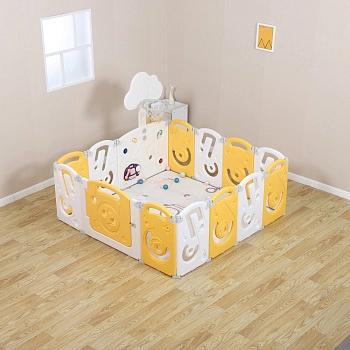 Манеж UNIX Kids SUPREME Music 160x160  (Yellow)