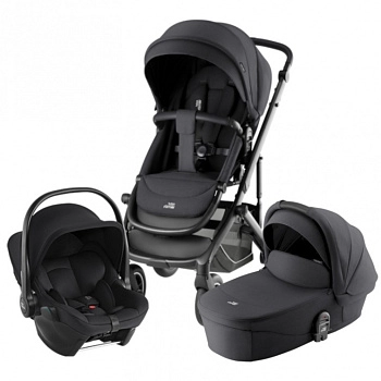 Коляска 3 в 1 Britax Roemer Smile 5Z Style автокресло Baby-Safe Core (Carbon Black/Space Black)