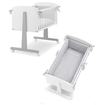 Колыбель Erbesi Ninna Cuoricine (белый/серый)