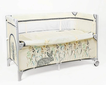Манеж-кровать Amarobaby Transform (Flora/Бежевый)