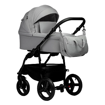 Коляска 2 в 1 Indigo IMPULSE ECO (св.серая кожа+св.серый)