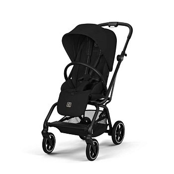 Прогулочная коляска Cybex Eezy S Twist + 2 NEW (BLK  Magic Black с дождевиком и бампером)