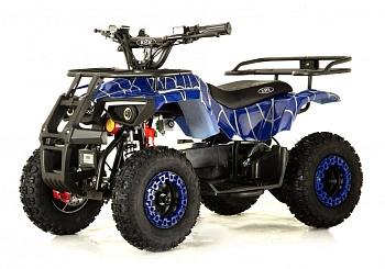 Детский электроквадроцикл RiverToys TIKI (синий спайдер)