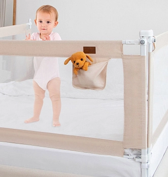 Барьер для кровати AmaroBaby Linear 120 см (бежевый)