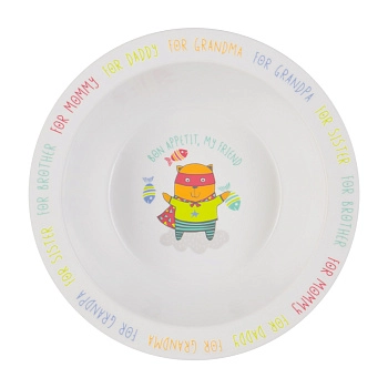 Тарелка глубокая для кормления Happy Baby (Cat)