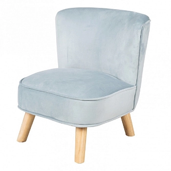 Детское велюровое кресло ROBA Lil Sofa (Голубой)