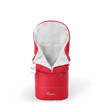 Конверт в коляску Esspero Transformer White (натуральная 100% шерсть) (Red)