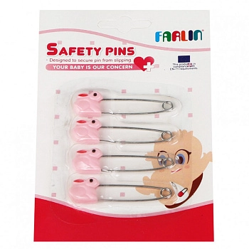 Безопасные булавки Farlin, 4 шт. (Розовый)