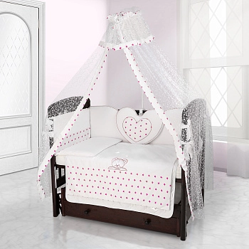 Комплект постельного белья Beatrice Bambini Cuore Stella (BIANCO BIANCO ROSA)