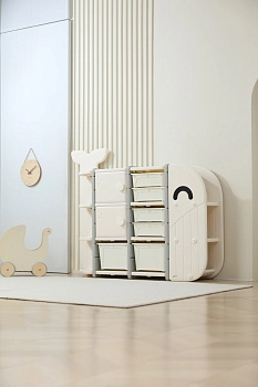 Стеллаж UNIX Kids Whale (8 ящиков) (White)