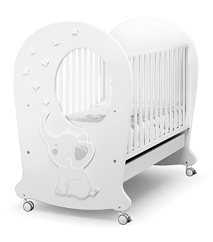 Детская кроватка Erbesi Elly с окном (Белый)