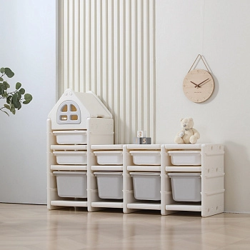 Стеллаж для игрушек UNIX Kids(9 ящиков) (Grey)