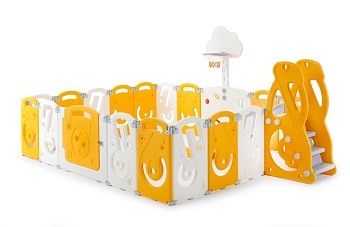 Манеж UNIX Kids SUPREME Music 200x240 (Yellow)