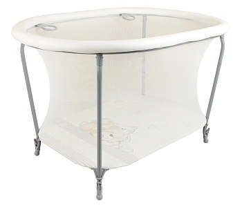 Манеж детский Globex Овал коллекция Мишки (Серый)