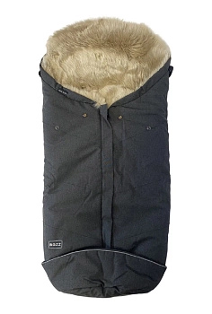 Конверт BOZZ с длинным ворсом (20-2015-35, Черный меланж наппа/лён)