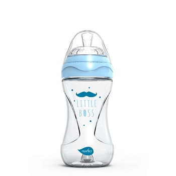 Антиколиковая бутылочка Nuvita 6033 Glass Collection 240мл, стекло (голубой)