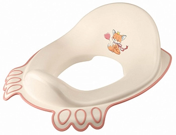 Накладка на унитаз Пластишка с декором (светло-розовый)