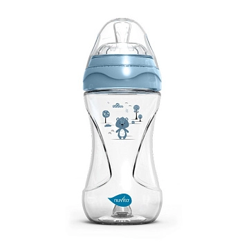 Антиколиковая бутылочка Nuvita 6031 Materno Feel 250мл, пластик (голубой)