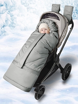 Конверт меховой AmaroBaby Frost 85-105 см (серый)
