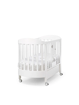 Детская кроватка Erbesi Mirtillo овальная (Белый)