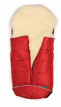 Конверт BOZZ из стриженой овчины (60-154-12 Красный/Белый)