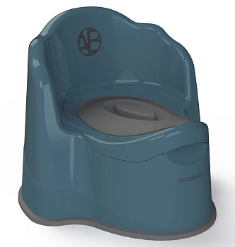 Горшок детский AmaroBaby Ergonomic с крышкой (бирюзовый)