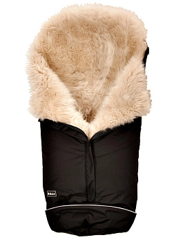 Конверт BOZZ с длинным ворсом (20-2015-6 Черный-наппа/льняной)