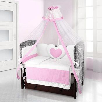 Комплект постельного белья Beatrice Bambini Cuore Puntini (BIANCO ROSA)