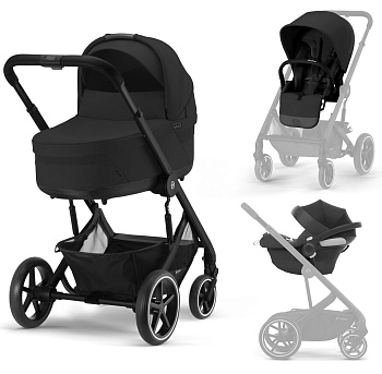Коляска 3 в 1 Cybex Balios S Lux BLK (Moon Black)