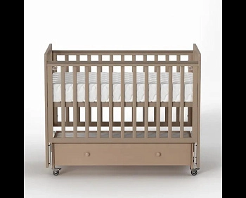 Детская кроватка ANTEMI Classic Sleep 120х60(Ящ+м) (Капучино)