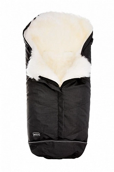 Конверт BOZZ с длинным ворсом (20-2015-28 Черный меланж/Белый)