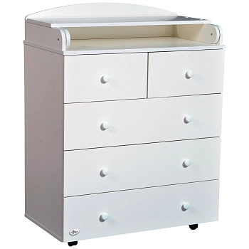Детский пеленальный комод Оливер Марио Плюс (Белый)