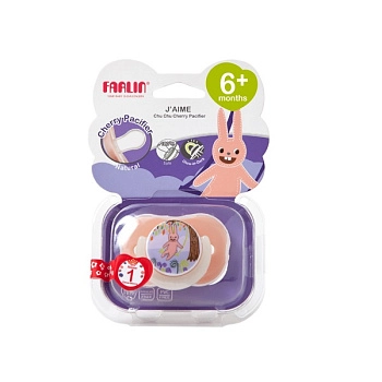 Силиконовая пустышка в форме вишенки Farlin с 6 мес. (Коричневый)