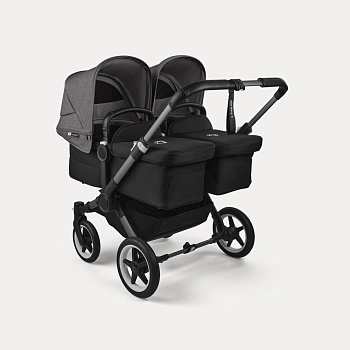 Коляска для двойни 2 в 1 Bugaboo Twin Donkey 5 (Black/Midnight Black/Grey Melange)