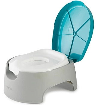 Детский горшок Summer Infant Train With Me Potty 3 в 1 (серо-голубой)