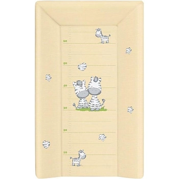Пеленальный матрац на кровать Ceba Baby на жёстком основании 80 см (Zebra Yellow)
