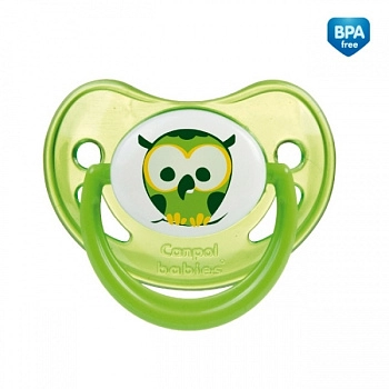 Пустышка анатомическая Canpol Night Dreams силикон, 0-6 мес., арт. 22/500 (зеленый)