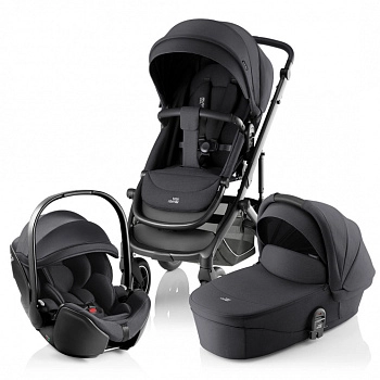 Коляска 3 в 1 Britax Roemer Smile 5Z Style автокресло Baby-Safe PRO (Carbon Black/Deep Black)