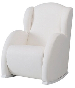 Кресло-качалка Micuna Wing/Flor (White/White Leatherette)