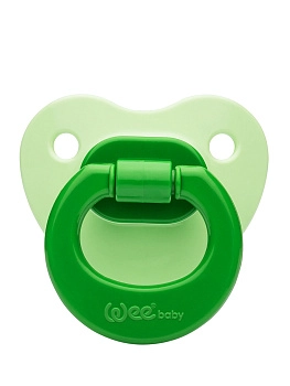 Ортодонтическая соска-пустышка WeeBaby матовая, с 6 месяцев (зеленый)
