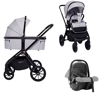 Детская коляска Sweet Baby Vento Black 3 в 1